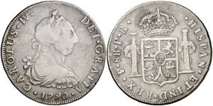 1790. Carlos IV. Potosí. PR. 8 reales. (AC. ... 