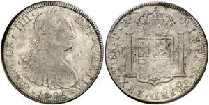 1795. Carlos IV. Potosí. PR. 8 reales. (AC. ... 