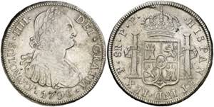 1796. Carlos IV. Potosí. PP. 8 reales. (AC. ... 