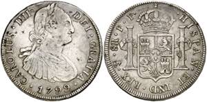 1799. Carlos IV. Potosí. PP. 8 reales. (AC. ... 