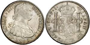 1803. Carlos IV. Potosí. PJ. 8 reales. (AC. ... 
