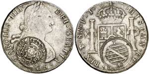1805. Carlos IV. Potosí. PJ. 8 reales. ... 