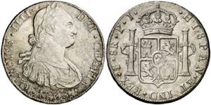 1808. Carlos IV. Potosí. PJ. 8 reales. (AC. ... 