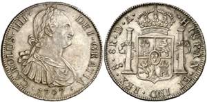1797. Carlos IV. Santiago. DA. 8 reales. ... 