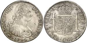 1799. Carlos IV. Santiago. DA. 8 reales. ... 