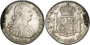 1800. Carlos IV. Santiago. AJ. 8 reales. ... 
