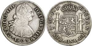 1807. Carlos IV. Santiago. FJ. 8 reales. ... 