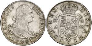1792. Carlos IV. Sevilla. CN. 8 reales. (AC. ... 