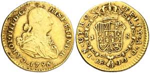 1795. Carlos IV. Lima. IJ. 1 escudo. (AC. ... 