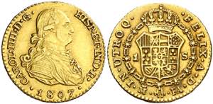 1807. Carlos IV. Madrid. FA. 1 escudo. (AC. ... 
