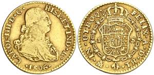1806. Carlos IV. México. TH. 1 escudo. (AC. ... 