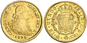 1808. Carlos IV. México. TH. 1 escudo. (AC. ... 