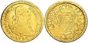 1793. Carlos IV. Popayán. JF. 1 escudo. ... 