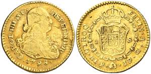 1798. Carlos IV. Popayán. JF. 1 escudo. ... 