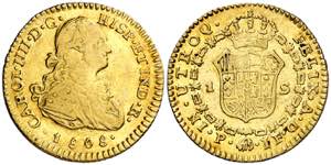 1808. Carlos IV. Popayán. JF. 1 escudo. ... 