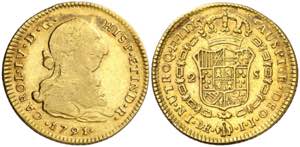 1791. Carlos IV. Lima. IJ. 2 escudos. (AC. ... 