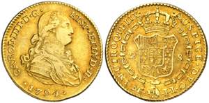 1794. Carlos IV. Lima. IJ. 2 escudos. (AC. ... 