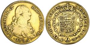 1795. Carlos IV. Madrid. MF. 2 escudos. (AC. ... 