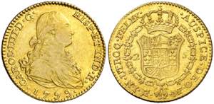 1799. Carlos IV. Madrid. MF. 2 escudos. (AC. ... 