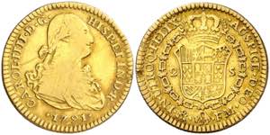1791. Carlos IV. México. FM. 2 escudos. ... 