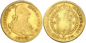 1792. Carlos IV. México. FM. 2 escudos. ... 