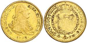 1793/2. Carlos IV. México. FM. 2 escudos. ... 