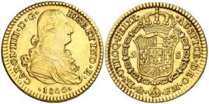 1800. Carlos IV. México. FM. 2 escudos. ... 
