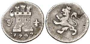 1797. Carlos IV. Potosí. 1/4 de real. (AC. ... 