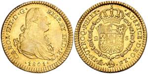 1801. Carlos IV. México. FT. 2 escudos. ... 