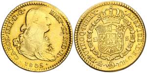1805. Carlos IV. México. TH. 2 escudos. ... 