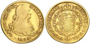 1808. Carlos IV. México. TH. 2 escudos. ... 