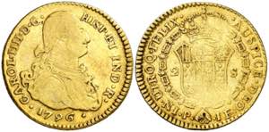 1796. Carlos IV. Popayán. JF. 2 escudos. ... 