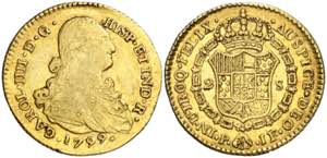 1799. Carlos IV. Popayán. JF. 2 escudos. ... 