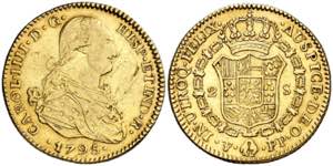 1795. Carlos IV. Potosí. PP. 2 escudos. ... 