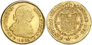 1805. Carlos IV. Santiago. FJ. 2 escudos. ... 