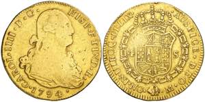 1794. Carlos IV. Guatemala. M. 4 escudos. ... 
