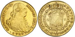 1789. Carlos IV. Madrid. MF. 4 escudos. (AC. ... 