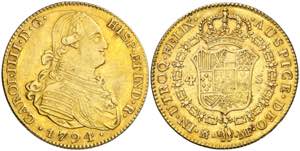 1794. Carlos IV. Madrid. MF. 4 escudos. (AC. ... 