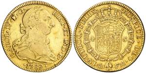 1789. Carlos IV. México. FM. 4 escudos. ... 