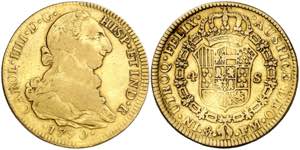 1790. Carlos IV. México. FM. 4 escudos. ... 