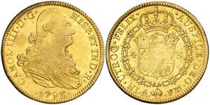 1793. Carlos IV. México. FM. 4 escudos. ... 