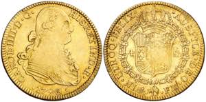 1796. Carlos IV. México. FM. 4 escudos. ... 