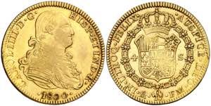 1800. Carlos IV. México. FM. 4 escudos. ... 