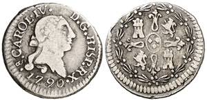 1790. Carlos IV. Santiago. 1/4 de real. (AC. ... 