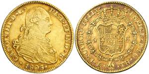 1806/5. Carlos IV. México. TH. 4 escudos. ... 