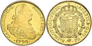 1793. Carlos IV. Potosí. PR. 4 escudos. ... 