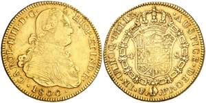 1800. Carlos IV. Potosí. PP. 4 escudos. ... 
