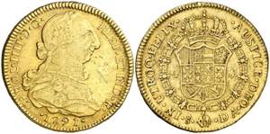 1791. Carlos IV. Santiago. DA. 4 escudos. ... 