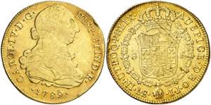 1789. Carlos IV. Lima.  IJ. 8 escudos. (AC. ... 