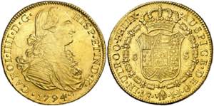 1794. Carlos IV. Lima. IJ. 8 escudos. (AC. ... 